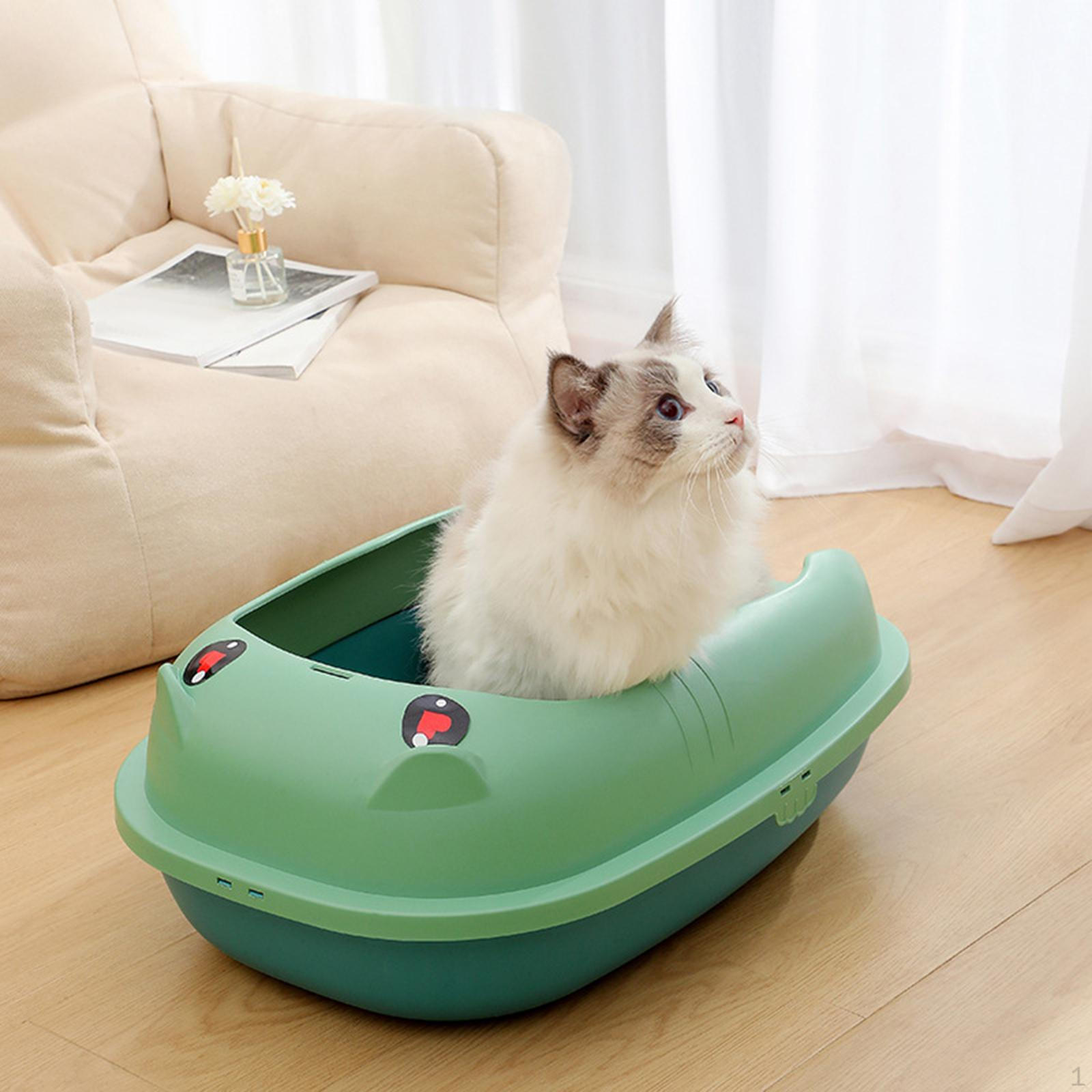 

Cat Semi Enclosed Bedpan Easy for Kitten Small Animal