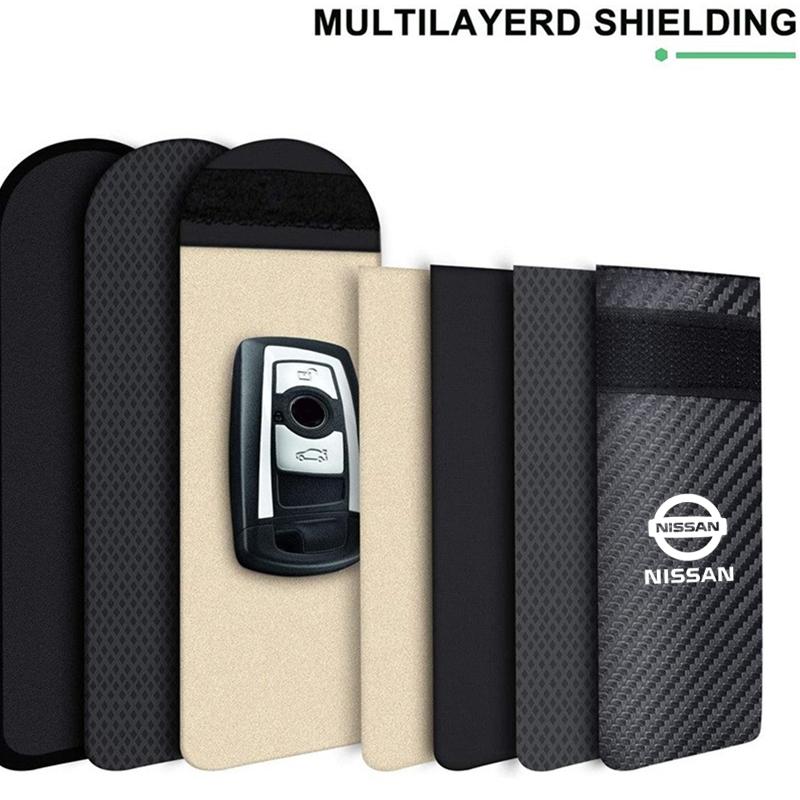 Portable Car Key Bag Anti-theft Storage Pouch For Nissan X-trail Qashqai X J10 Trail Tiidua Note Juke Sentra Patrol Navara Micra