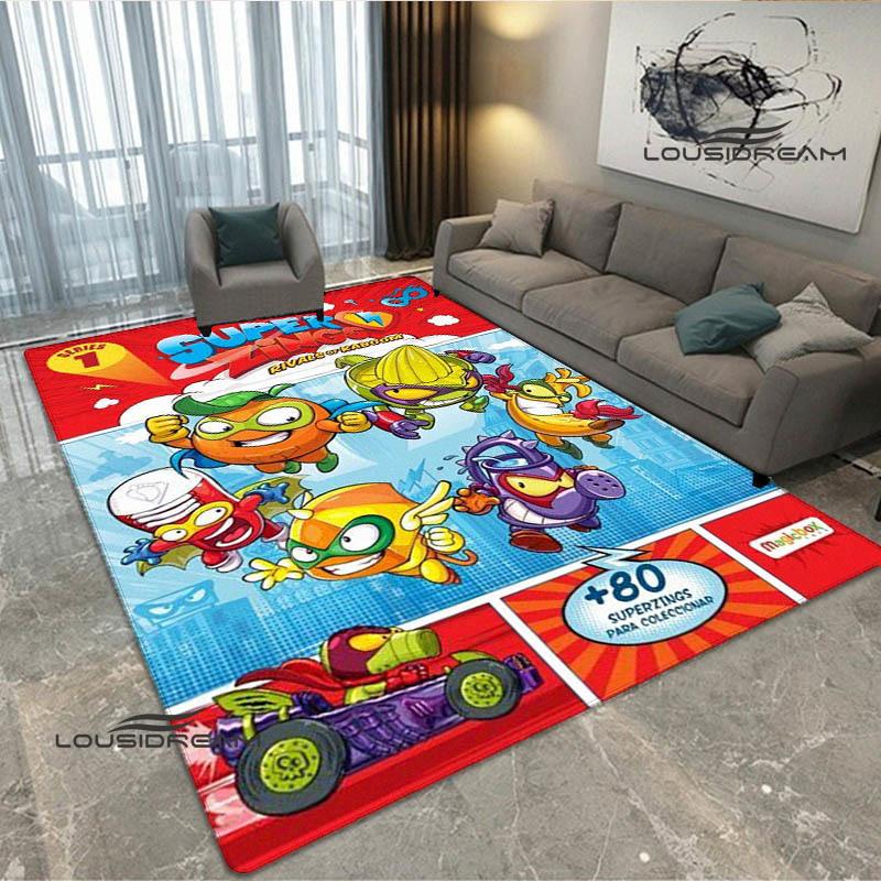 Cute cartoon Super Zings printed carpet Non -slip carpet Yoga mat door mat photography props kitchen mat area rug birthday gift