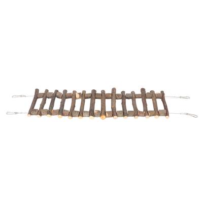 Escalera de Trepa para Mascotas Dientes de Molienda Ambiental Duradera Flexible Puente de Escalera de Madera para Loro Chinchilla