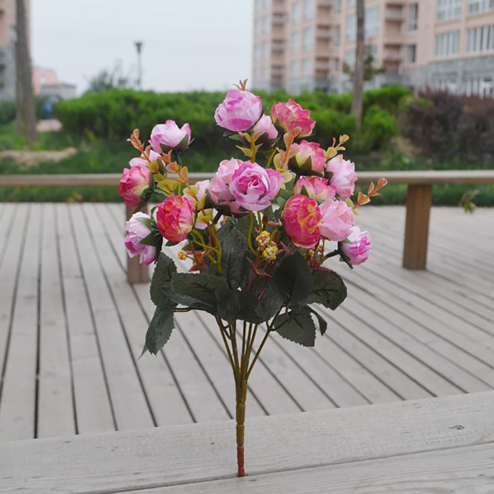 21Heads Artificial Rose Flower Silk Flower Wedding Party Bouquet Home Decor
