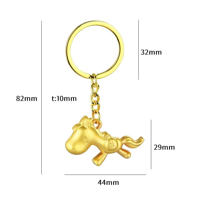 2026 Year Of The Horse Keychain Lanyard For Women Men  Lucky Animal Alloy Jewelry Bag Car Accessories  Year Gift
