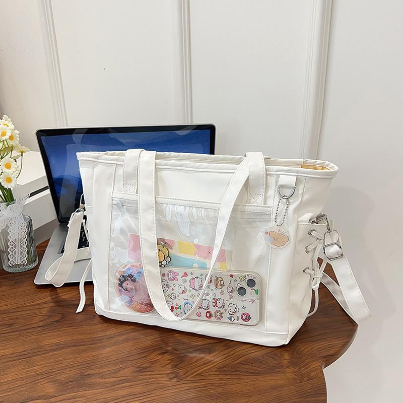 

Милая женская сумка через плечо, новая корейская версия, универсальная нейлоновая, большой вместимости, портативная, для студентов на занятия, кроссбоди, сумка от боли в плече