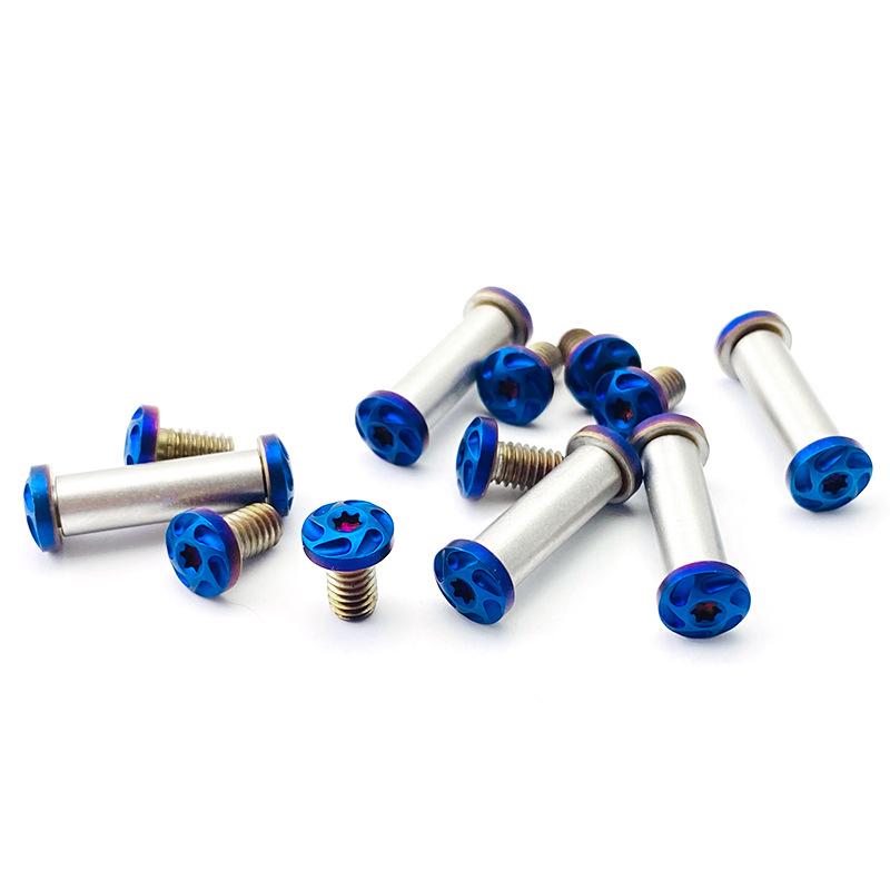 5 Sets/lot Stainless Steel Material CNC 10 Sizes Knife Handle Locking Rivets M4 Thread T8 Torx Head Lock Screws Nail Bolts