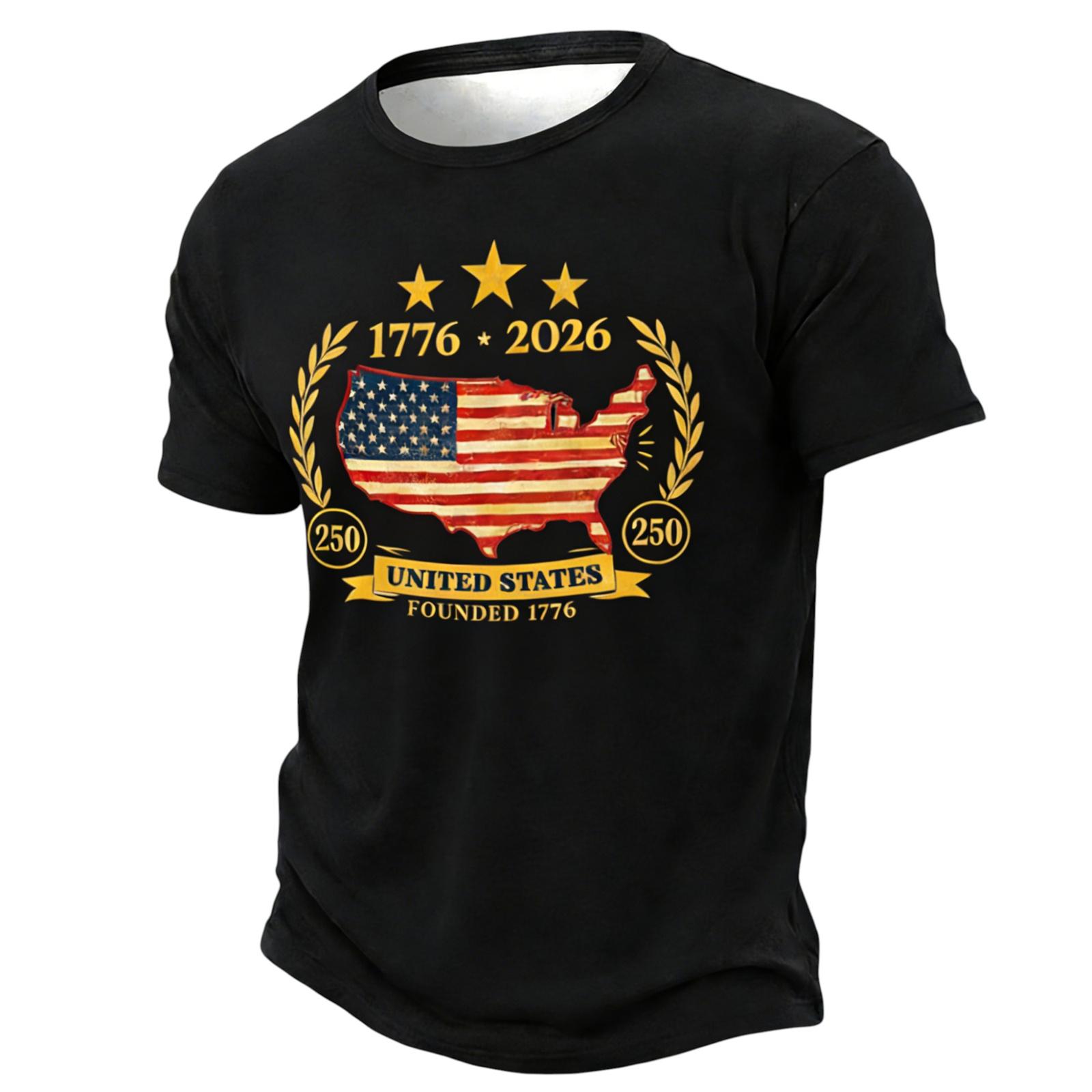 Men s Casual Round Neck Short Sleeve T-Shirt XXL