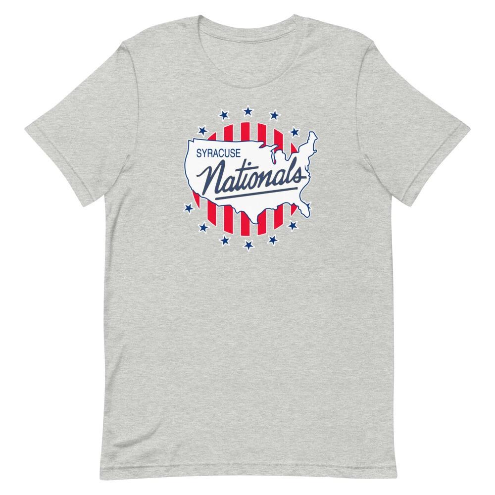Syracuse Nationals Athletic Heather Gray Graphic Tee Shirt Unisex 100% Cotton T-shirt Mens Tees Top 2XL