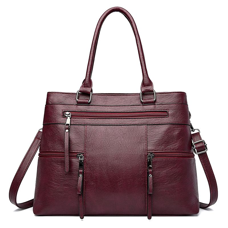 Elegant Handbag for Women High Quality Leather Top-Handle Bags Purse Ladies Shoulder Crossbody Bag Casual Tote