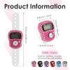12Pcs Electronic Finger Counter 5 Digit Number Count Clicker LCD Display Finger Pitch Counter for Sports Inventory Teacher