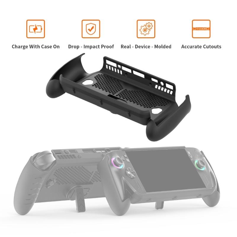 Back Cover for ROG Console,Game Host Protector Soft ABS Dockable Protective Case Accessories