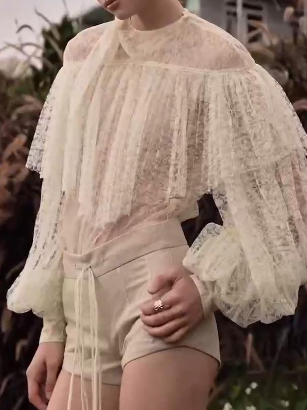 Osborne Court Victorian Lace Ruffle Blouse