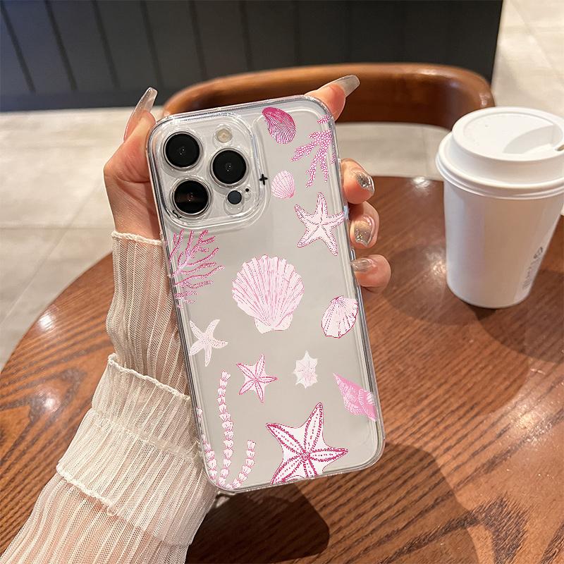 Seashells Starfish Phone Case for iPhone 17 Air 16 15 14 13 12 11 Pro Max Plus Mini X 8 7 Transparent Cover Fundas Accessory