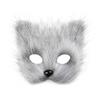 Plush Fox Cosplay Mask, Fluffy Fox Tail, Cosplay Costumes Props, Fuzzy Fox Mask for Costume Party Anime Convention