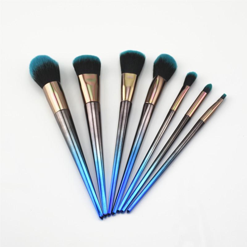 7Pcs/set High-grade Nylon Bristles Makeup Brush Diamond-shaped Handle Brush Set Eyeshadow Brush Cosmetic Tools