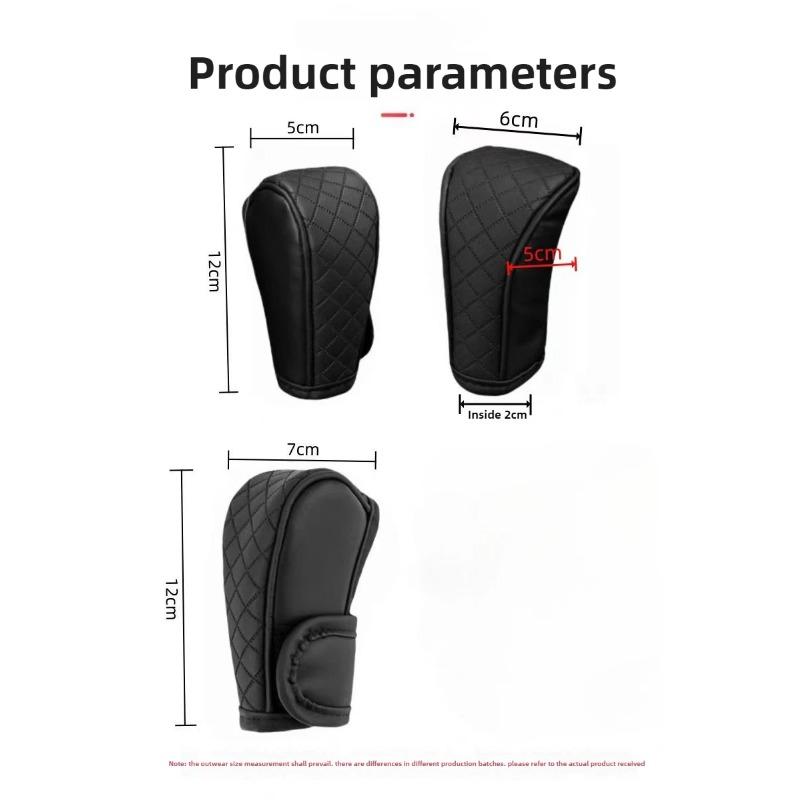 Hochwertige Auto Schalthebelabdeckung PU-Leder Rutschfest Verschleißfest Universell Auto Automatikgetriebe Manschette Autodekoration