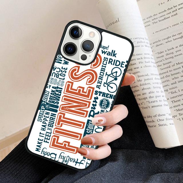 Cute Fitness Funny Lift Gym Phone Case Back Cover for iPhone 17 Air 16 15 14 13 11 12 Pro Max Plus Fundas Coque