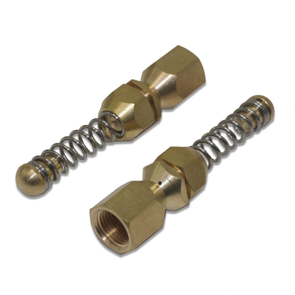 Wassermaus Kugelkopf 1/8 Vorne 1 Hinten 3 Autowaschanlage Reinigungsmaschine Hochdruckdüsen Rohrreinigung Spüldüsen