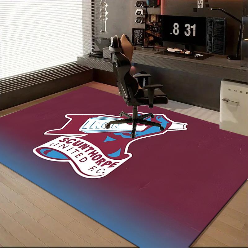1PC Scunthorpe Fc Emblem Floor Mat for Living Room, Game Rooms, Office, Bedroom, Office Floor Mat Playful Design, Christmas fan gifts
