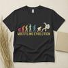 Wrestling Evolution Children's Children's Children's T Children's T-shirt Funny Wrestler Gift Sports Tee Gildan Cotton Top