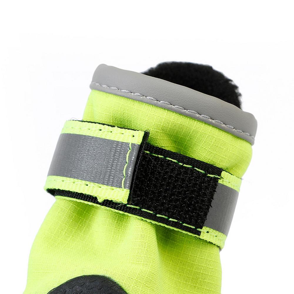 

Обувь для собак для прогулок 4 штуки Водонепроницаемые защитные ботинки для лап собаки Аксессуары для питомцев Носки для дома, улицы, кемпинга, походов S зелёный