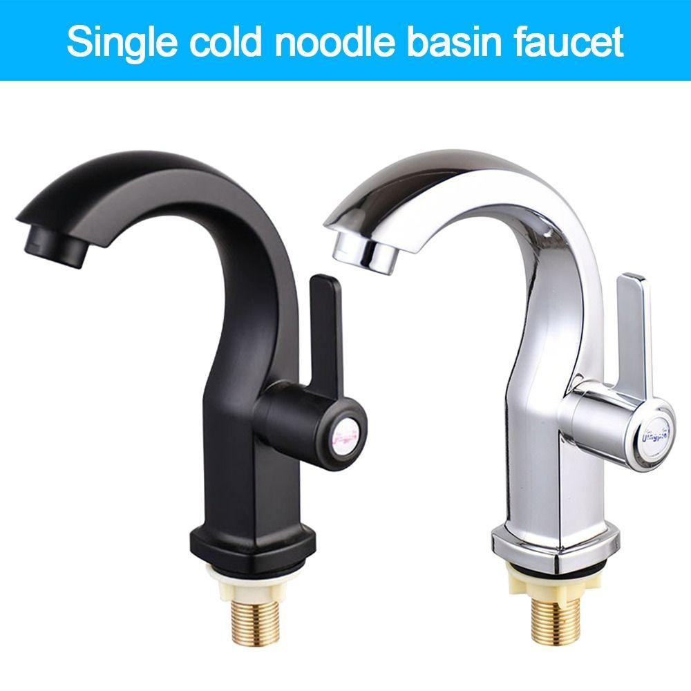Single Cold Basin Faucet Valve Sink Mixer Tap Durable Wash Sink Tap