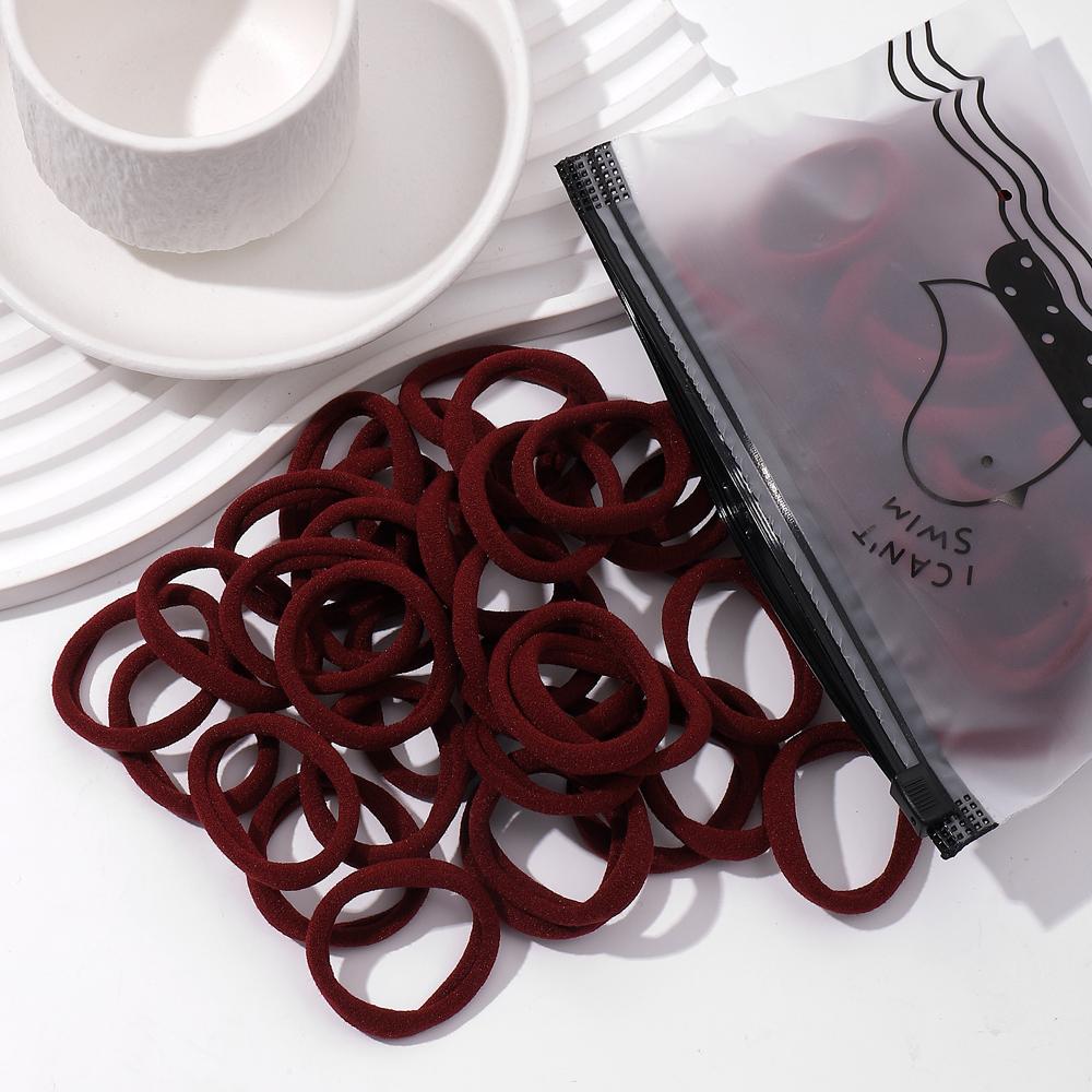 20/50Pcs Women Girls Basic Hair Band 4.5cm Simple Solid Colors Elastic Headband Hair Ropes Ties Hair Accessories Ponytail Holder