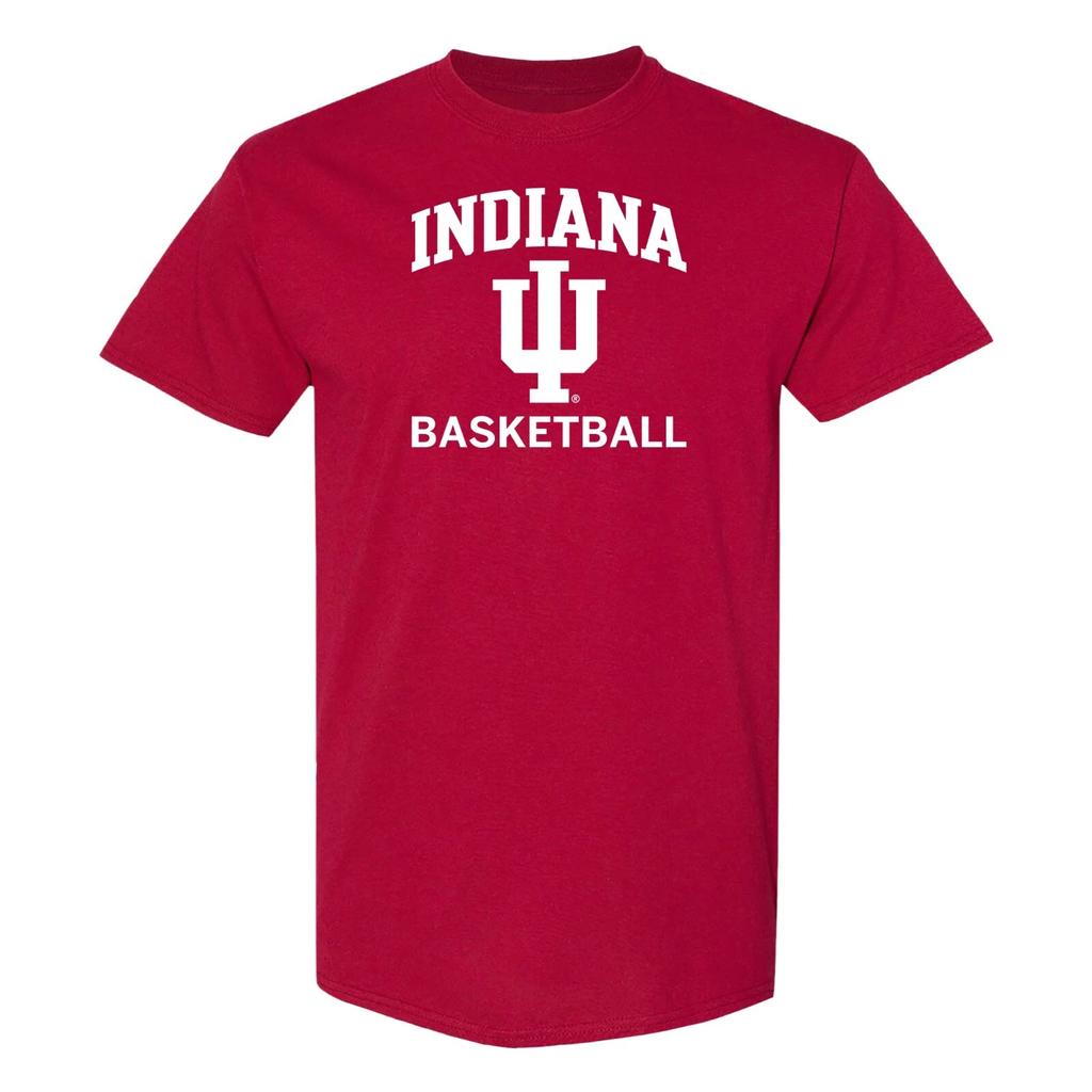 T-shirt da Basket Indiana Hoosiers con Logo ad Arco - Rosso Cardinale