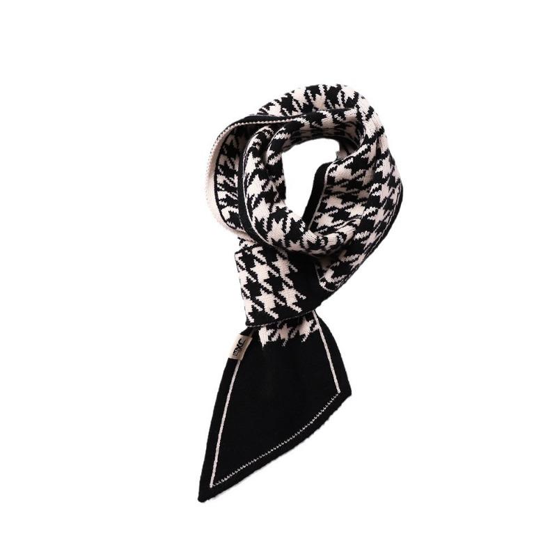 Swing and Winter Qiandongge Scarf, Female Angora Red Gift for Mother, Knitted Scarf, High-end Small Ear Scarf Gift