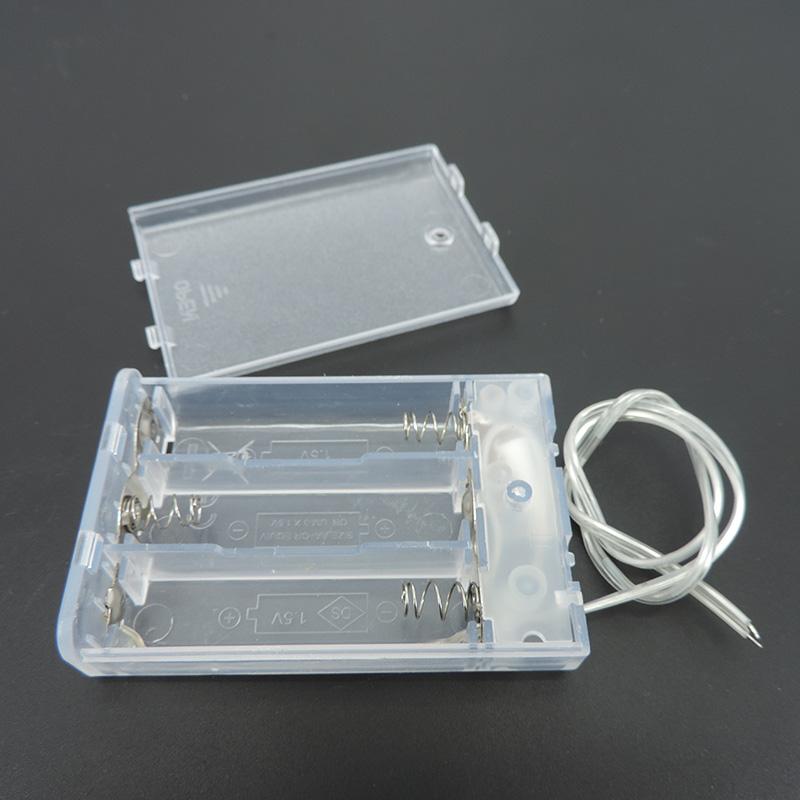 2 3 4 Slots Ports AA Größe Power Batterie Aufbewahrungskoffer Box Halter Kabel schwarz für DIY Reparaturwerkzeuge