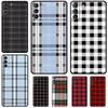 Plaid Pattern Stripes Case For Samsung Galaxy S24 S23 S22 S21 Plus Ultra Note 20 S9 S10 Note 10 S20 S21 FE Cover