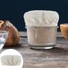 4 Pack Sourdough Starter Jar Cover Cloth, Reble Linen Covers Elastic Sourdough Starter Container Washable Breathable Cotton Cloth Bowl Lid for Mason
