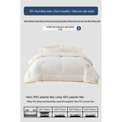 Mercury Home Textiles Australian Wool Winter Quilt