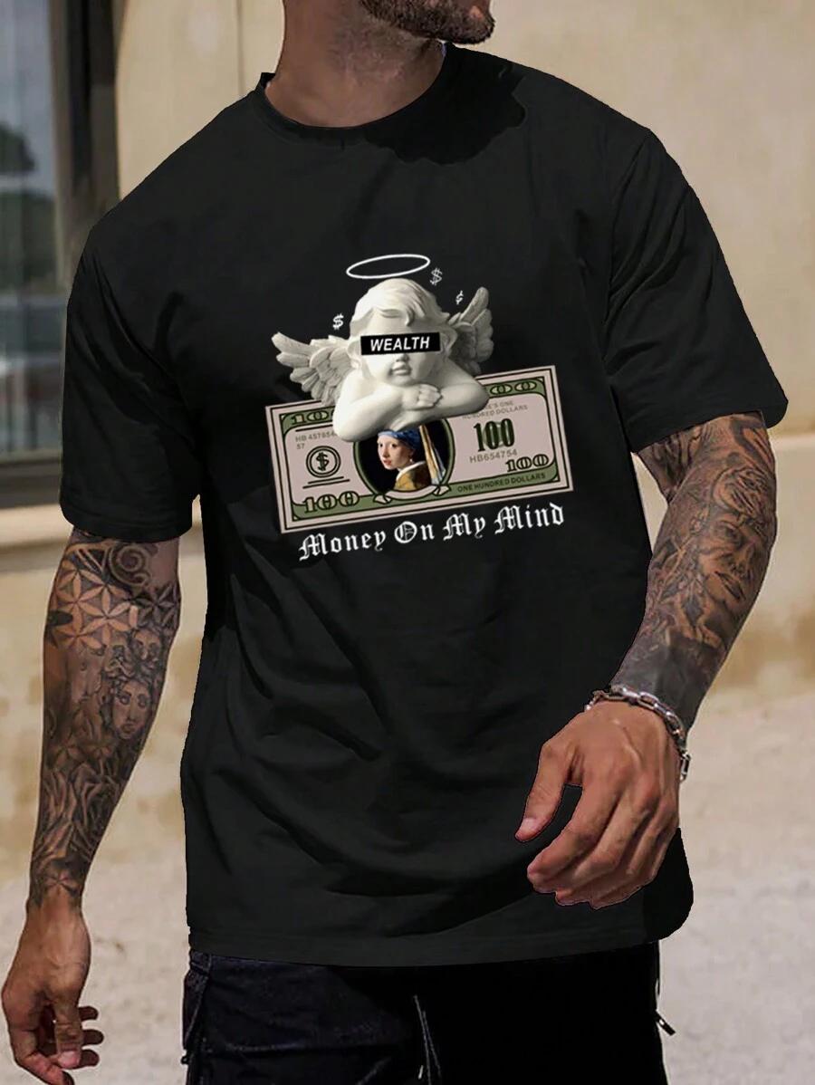 Manfinity LEGND Unisex s Figure & Letter Graphic Drop Shoulder T-Shirts S