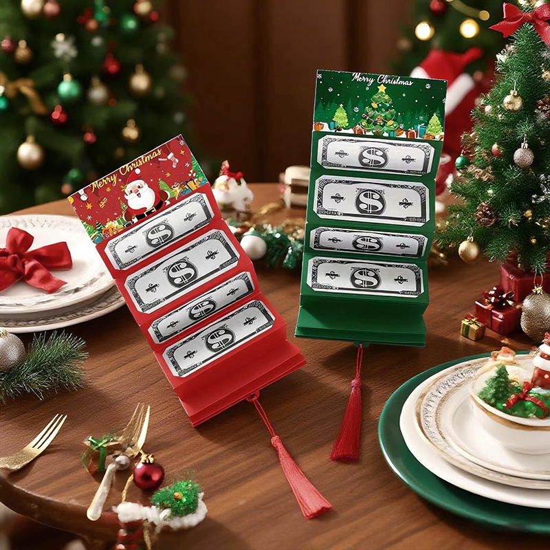 10-Slot Christmas Money Gift Cards Envelope for Cash Gifts Creative Xmas Birthday Party Money Box for Women Men Girl Boy