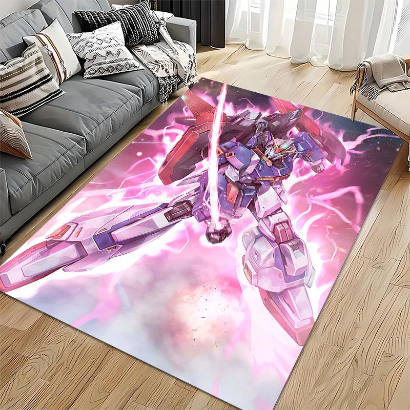 Mecha Warrior in Battle Action suitable as a non-slip mat for the living room or bedroom sofa