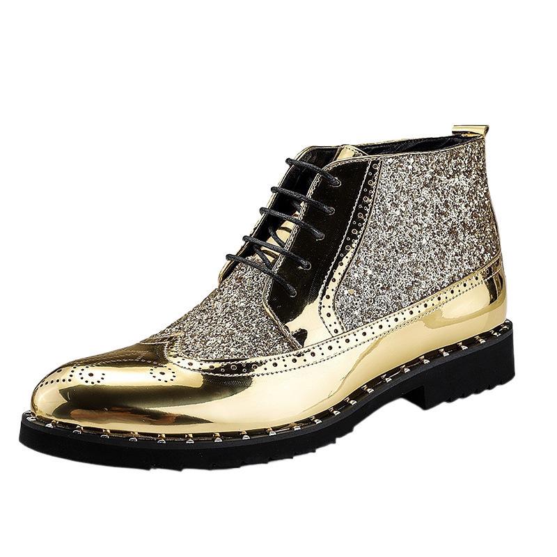 Men's 2025 High-Top Leather Martin Boots – Business Casual & Nightclub Styling