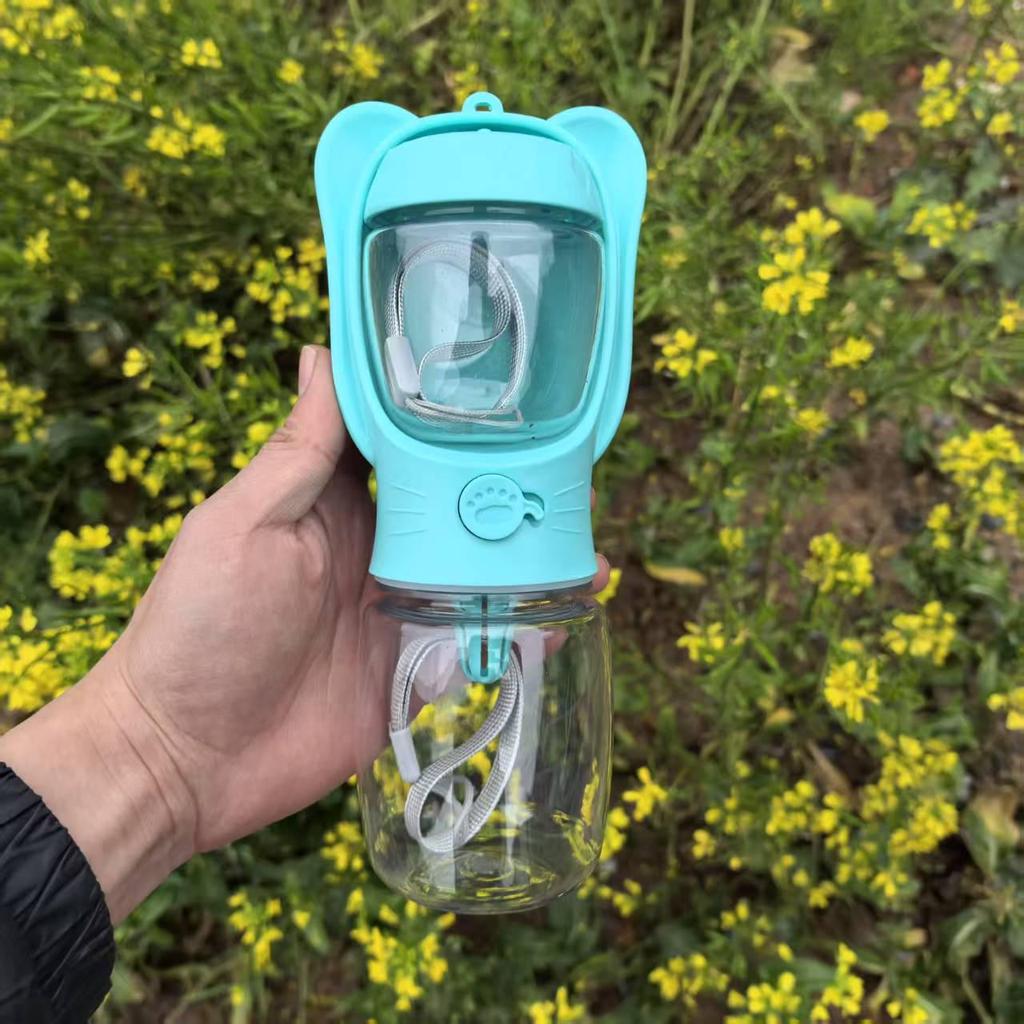 Dual Pet Water & Food Bottle: Portable 2-in-1 Outdoor Drinking Cup & Feeding Bowl for Dogs & Cats