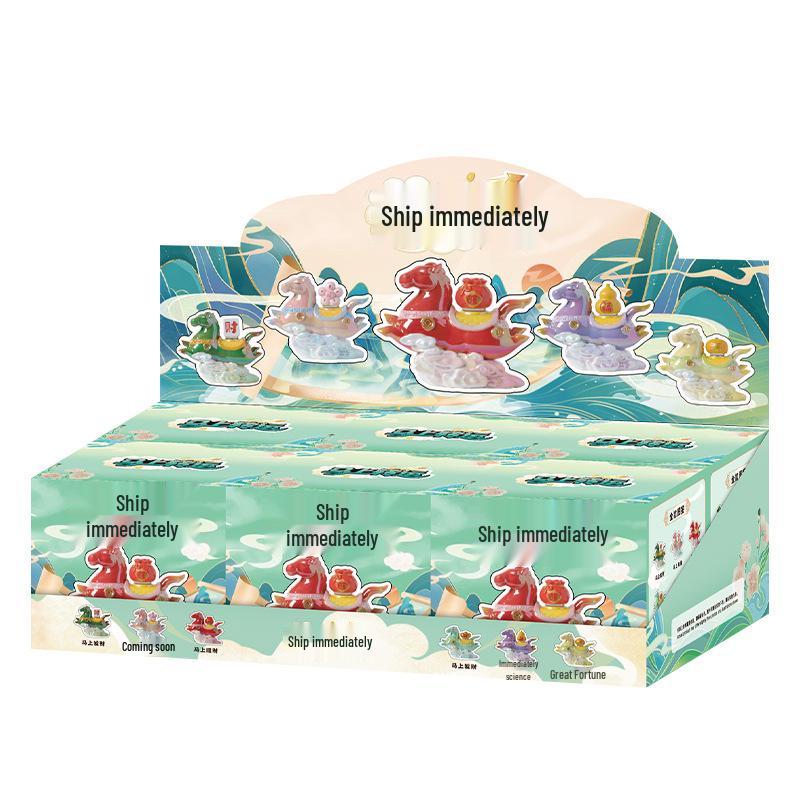 Creative Cute Cartoon Cat Emotion Blind Box Resin Desk Figurine Gift