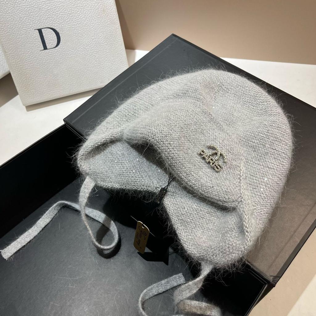 Xiaoxiangfeng Double-Layer Rabbit Fur Ear Protection Hat Winter North Cold Warm Bag Head Knitted Hat Russian Hat