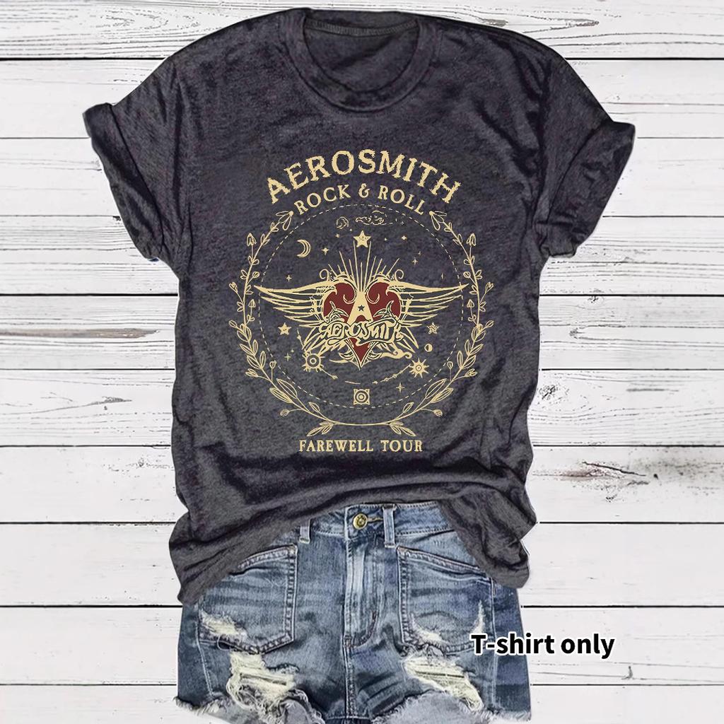 Rock-style Fashionable Casual Daily Vintage 3D Printed T-shirt Short-sleeve Creative Novelty T-shirt