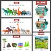 Indoor Throwing Trap Children'S Interactive Toy Storage Plastic Collar Dinosaur Animal Model Set