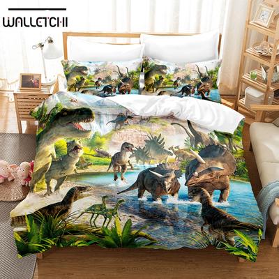 3D The Dinosaur Bedding Sets Duvet Cover Set With Pillowcase Twin Full Queen King Bedclothes Bed Linen