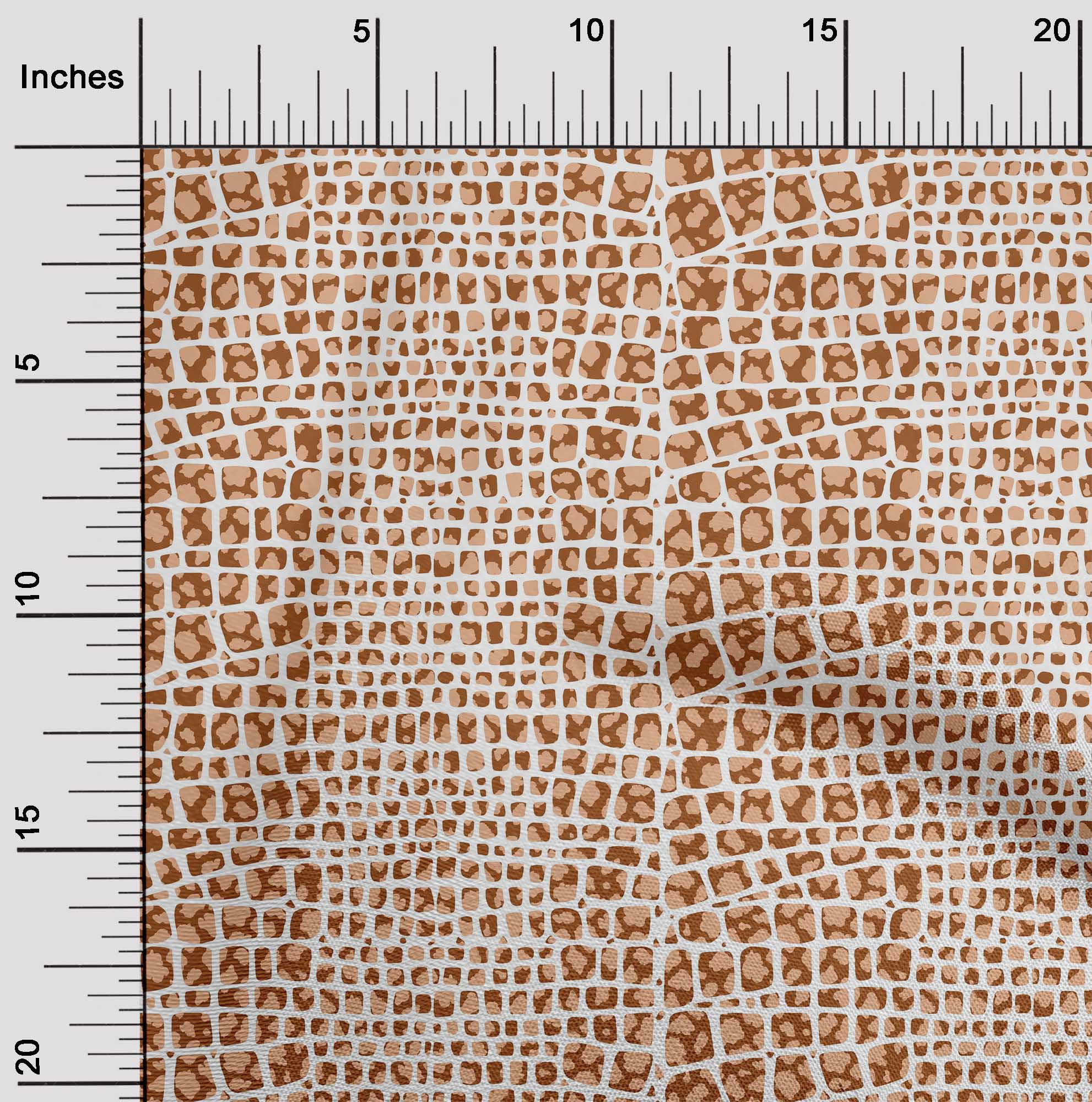 

oneOone Cotton Flex Темно-оливково-зелена тканина Крокодилова шкіра тварин Приладдя для стьобання Тканина для шиття з принтом у дворі 40 дюймів 42 Inch Wide - Viscose Chiffon іржі коричневого кольору