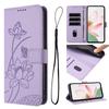 Applicable To Transsion HOT 60 Leather Case Sense 9 Solid Color Lotus Embossed Card Wallet Protective Case Fujitsu