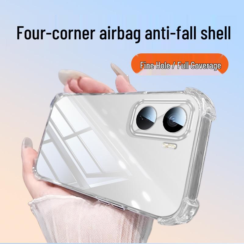 iQOO Neo 11 Airbag Corner Anti-Drop TPU Case - Transparent, Full Coverage, High-Grade Feel iQOOneo11 прозрачный