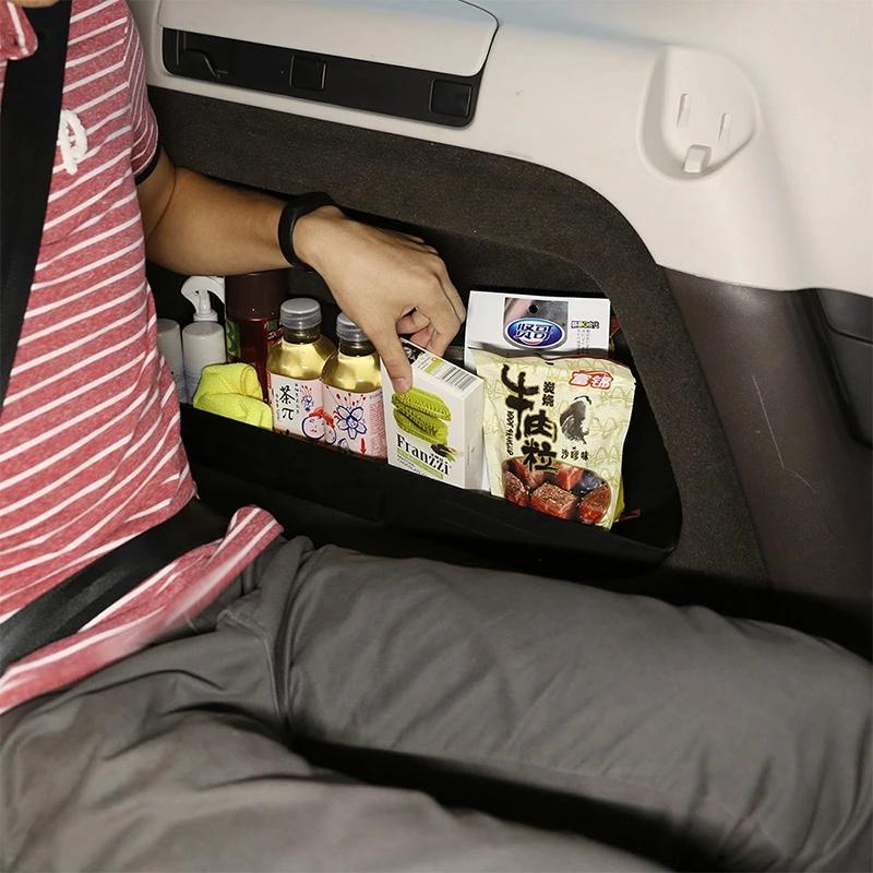 For Land Rover Discovery 5 LR5 L462 2017-2018 ABS Plastic Black Car Rear Trunk Tail Multifunction Storage Box Auto