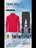 Half-Zip Contrast Stripe Sports Top with Half-Finger Sleeves
