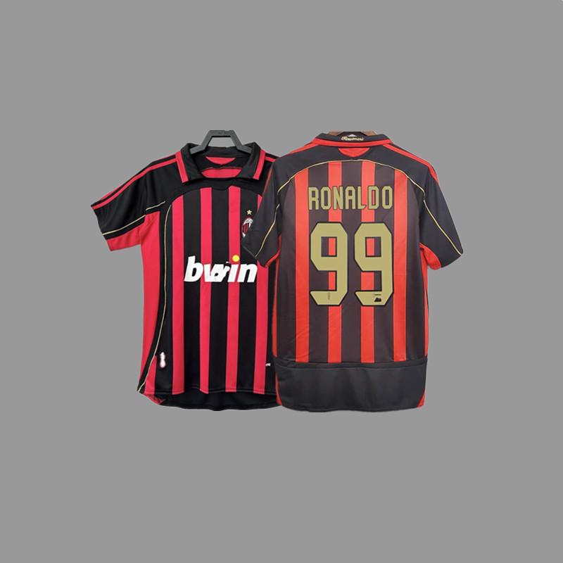 Tricou de fotbal vintage AC Kaka Maldini Ronaldo Ronaldinho tricou tricou de joc antrenament