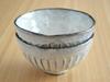 Tableware East Rice Bowl Black Clay Japanese Style Ribbed Rice Bowl Japanese Tableware 11.2cm