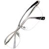 ZIGs Reading Glasses Sunglasses Men Women Intellectual UV400 UV Cut Image Change Casual Formal Business Clear Lenses Metal Half-rim Case (gldm00)