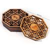 6PCS Set Tea Coaster Bamboo Material Bamboo Coaster Durable Anti Scald Teacup Mat Heat Insulation Wood Coasters Restaurant Use